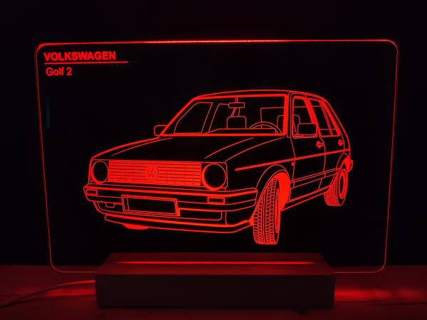 VW Gold 2 LED Schild